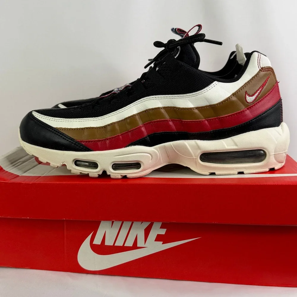 Nike Air Max 95 TT PRM Black Ale Brown Gym‎ Red AJ4077-002 Mens Size 12